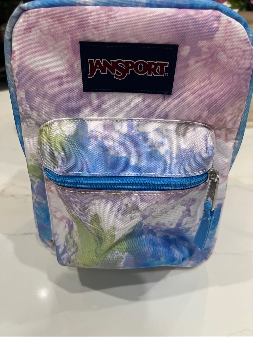 Jansport Pastel Tie-Dye Insulated Lunch Bag in Blue, Pink, Green